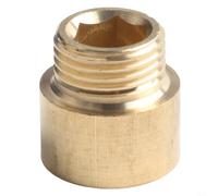 Prolunga per rubinetto, in ottone, G1/2, filettatura maschio a femmina, resistente alle perdite, per riscaldamento di acqua potabile, sistemi solari termici, facile installazione, oro (1,5 cm)