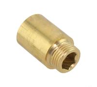 Prolunga per rubinetto, in ottone, G1/2, filettatura maschio a femmina, resistente alle perdite, per riscaldamento di acqua potabile, sistemi solari termici, facile installazione, oro (3 cm)
