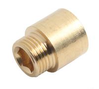 Prolunga per rubinetto, in ottone, G1/2, filettatura maschio a femmina, resistente alle perdite, per riscaldamento di acqua potabile, sistemi solari termici, facile installazione, oro (2 cm)