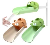 Prolunga per rubinetto per bambini, cambio di colore con acqua calda con effetto sensore di temperatura, accessorio in silicone sicuro per lavandini, base antiscivolo per mani di bambini (Marrone+