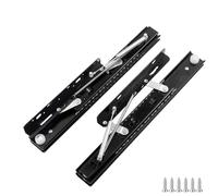 Prolunga per tavolo, guide nascoste per cassetti con chiusura rallentata per scrivanie, banchi da lavoro e tavoli da pranzo, hardware di sollevamento durevole (25 cm)
