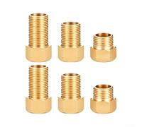 Prolunga per tubi in ottone, 1/2" NPT, confezione da 6 | Raccordi dritti in lunghezze da 30 mm, 40 mm, 50 mm, per rubinetto della vasca da bagno e tubo doccia