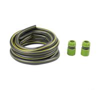 Prolunga per tubo da giardino in PVC, 5 m, set di collegamento rapido, senza cuciture, per avvolgitubo e rubinetti, design leggero e flessibile, connettori resistenti alle perdite per
