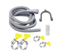 Prolunga per tubo di scarico della lavatrice, 2 m, per tubi (set completo