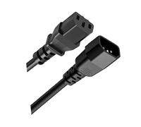 Prolunga professionale 18 AWG C13 / C14 con manicotto resistente all ' abrasione e prolunga alimentazione con cablaggio ramato sicurezza