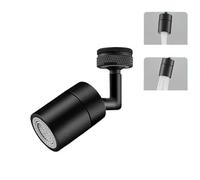 Prolunga Rubinetto Cucina Adattatore universale for rubinetto con rotazione a 720°, testa spruzzatrice salva-schizzi, bagno e cucina(Black)