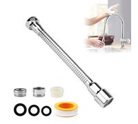 Prolunga Rubinetto Cucina, Estensore Rubinetto Cucina Girevole a 360°, Doccetta Estensibile per Lavandino, Aeratore Rompigetto Rubinetto per Cucine, Bagni e Lavandini