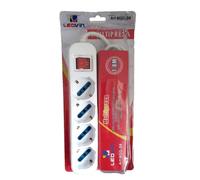 Prolunga Scarpetta Multipresa 4 Prese Schuko 10/16A con ON/OFF Cavo 1,8M