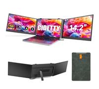 Prolunga schermo ultra sottile per computer portatile, 14 pollici 1080P FHD leggero triplo schermo, monitor portatile per laptop, adatto per laptop da 13-17 pollici, compatibile con Win/Mac/Chrome