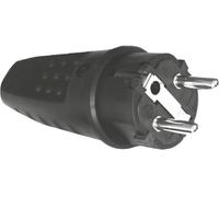 PROLUNGA SILVER ELECTRONICS maschio 16A 4,8mm TT laterale gomma nera sfusa