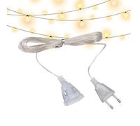 Prolunga sottile, prolunga per luce natalizia - Cavo di alimentazione invisibile a 2 poli da 10 piedi - Prolunga per cavo elettrico leggero da 220 V, prolunga a filo sottile per decorazioni
