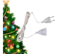 Prolunga sottile, prolunga per luce natalizia - Prolunga cavo di alimentazione da 10 piedi,Cavi sottili per lampade da 220 V, prolunga per cavi, prolunga per cavo elettrico per albero di Natale