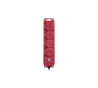 Prolunga spenta. 4 gn 5m 15mm IP44 gomma rossa P14151