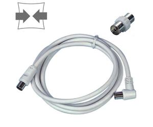 PROLUNGA SPINA E PRESA PIPA TV 1,5 METRI CON ADATTATORE SPINA SPINA BIANCA -ECO31453 ECOVA