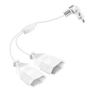 Prolunga Spina Piatta 2 en 1 Europea 90 Gradi Cavo Prolunga 250 V/2.5 A Max Ciabatta Presa 50CM pour TV Ordinateur Moniteur Beamer Lampe Appareils Ménagers (Blanc)