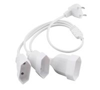 Prolunga Spina Piatta 3 en 1 Europea 90 Gradi Cavo Prolunga 250 V/2.5 A Max Ciabatta Presa pour TV Ordinateur Moniteur Beamer Lampe Appareils Ménagers Blanc