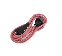 Prolunga tessile - Rosso/Bianco - con spina piatta nera - 5m (SCH)