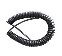 Prolunga tubo arricciato da 2 x 0,75 mm, con 5 metri di lunghezza (50 cm arrotolati). Colore nero, resistente e versatile, ideale per connessioni efficaci in varie applicazioni.