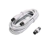 Prolunga Tv con Cavo Coax Spina Maschiofemmina + Adattatore Maschio 2 m