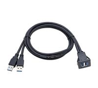 Prolunga USB 3.0 a doppia porta con installazione a scatto in PVC impermeabile per veicoli Sistemi marini per accessori elettronici per yacht per auto e