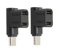 Prolunga USB C angolata da USB 3.1 maschio a femmina Design reversibile Supporta Thunderbolt 3 Connettore su/giù Velocità 10 Gbps Ricarica 100 W