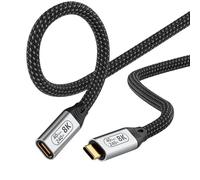 prolunga usb-c maschio femmina 2M, Ricarica Rapida 240W, USB4/Thunderbolt 4 Prolunga Compatibile, Trasmissione Dati 40Gbps, Supporto Video 8K@60Hz, Prolunga Type-C per Smartphone, Tablet, Monitor.