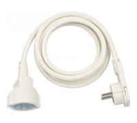 BRENNENSTUHL A1943201101168980220 1168980220-Alargador eléctrico IP20 H05VV-F3G1,5 de 2 m (Blanco) con clavija Plana, Multicolor