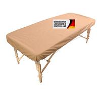 Promafit Copri lettino da massaggio impermeabile e oleorepellente in poliuretano per lettino da massaggio con elastico Rivestimento in PU per lettino terapeutico (beige)