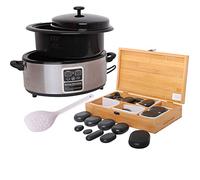 Promafit - Set con 45 pietre a caldo e bollitore da 5,5 L