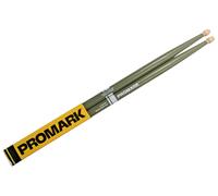 Promark Hickory Rebound 5A Verde Bacchette Batteria Punta Acorn Legno Noce