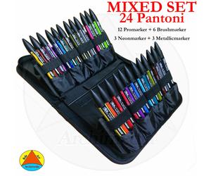 PROMARKER BRUSHMARKER PANTONE set 24 PENNARELLI WINSOR&NEWTON pantoni Mixed