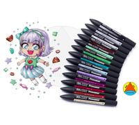 PROMARKER PENNARELLI PANTONE PANTONI WINSOR&NEWTON SET MANGA 12+1 FREE BLENDER