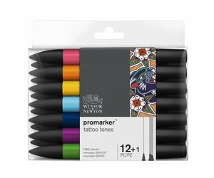 PROMARKER PANTONE PENNARELLI WINSOR 12+1 BLENDER OMAGGIO - SET MANGA TATTOO