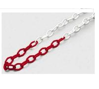 PROMAX - CATENA SEGNALETICA BIANCA E ROSSA IN PLASTICA 25 METRI + 10 ANELLI