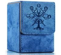 PROMAXIBINDER MTG Card Deck Box, adatto per oltre 100 carte a maniche singole, contenitore per TCG/MTG, in pelle PU resistente Magenet (blu)