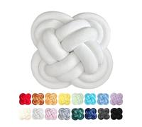 PromCaeruyn Cuscino a Nodo Intrecciato a Mano, Palla Decorativa Rotonda, Morbido Cuscino Peluche Estetico per Divano, Letto e Soggiorno, Arredo Camera Cute Preppy per Dormitorio e Ufficio(J)