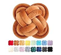 PromCaeruyn Cuscino a Nodo Intrecciato a Mano, Palla Decorativa Rotonda, Morbido Cuscino Peluche Estetico per Divano, Letto e Soggiorno, Arredo Camera Cute Preppy per Dormitorio e Ufficio(B)