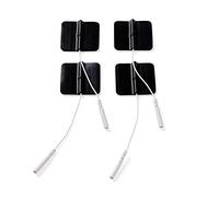 Promed Carbon Elettrodi, 40x40 mm, 4 Pezzi, Elettrodi Tens Autoadesivi con Spina da 2 mm per Dispositivi Tens/Ems, Riutilizzabili