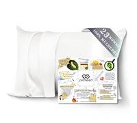 PROMEED Federa in seta bianca da 23 momme per capelli e pelle, federe in seta di terza generazione grado 6 A+ dimensioni standard con sacchetto per la biancheria, federa rinfrescante indispensabile