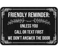 Promemoria Amichevole: Se Non Chiami O Mandi Prima Un Messaggio, Non Rispondiamo Zerbino Ingresso Raschiafango Zerbini Di Benvenuto Retro Tappeto Doccia Per Interno Porte Esterne Cucina 40 X 60Cm