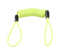 Promemoria disco blocca ruota PolyGen con design a cavo a spirale, lunghezza estesa 120 cm in giallo limone brillante per la sicurezza di moto/ATV/scooter