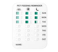 Promemoria per l'alimentazione - Adesivo per gatti da 6,30 pollici | Cartello per animali domestici in PP - 97 g Pratico planner con 3 righe per la routine quotidiana, promuove la cura responsabile de