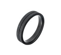 Promessa di Matrimonio, Anelli Nero Donna Acciaio al Titanio Taglia 20 5mm Opaco Custom Regalo per Fidanzata Prom Gioielli