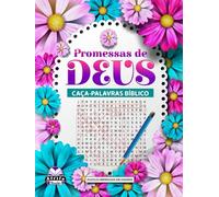 Promessas de Deus Caça-palavras bíblico: Puzzles impressos em grande formato com versículos das Escrituras para inspiração e encorajamento