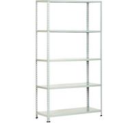PROMETAL Scaffale Metallo Scaffalatura 5 ripiani Aste Intere con Bulloni e Piedini Dimensioni 40 x 80 x 196 h - TS220Z08121X
