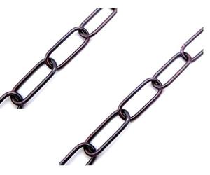 Prometeo Electronics 2mt catena bronzo per lampadario Filo 3,8mm Dimensioni anello 45 x 20mm