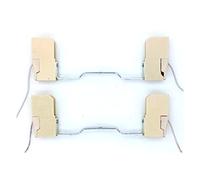 prometeo electronics Set 2 Portalampade R7s Beige - 117mm - 118mm per lampade alogene e Led base in porcellana
