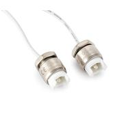 prometeo electronics Set 2 portalampade R7s in steatite e metallo compatibile per lampade alogene/Led 250V 8A