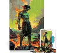 Prometeo︰ Guardiano della Fiamma Primordiale Puzzle da 1000 pezzi per adolescenti Puzzle Gioco di logica stimolante Mente rilassata Bordo chiaro Sorpresa di compleanno 38x52cm