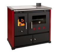 Prometey Practik Lux - Stufa a legna con piano in ceramica, 9,5 kW, classe energetica A+